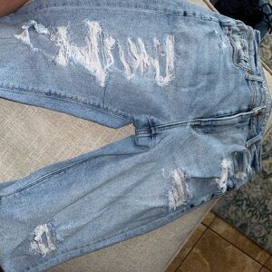 American Eagle Outfitters Blue Boyfriend Jeans Vintage Distressed